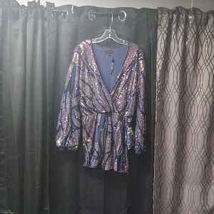 Miss Avenue Blue and Gold Women's Top